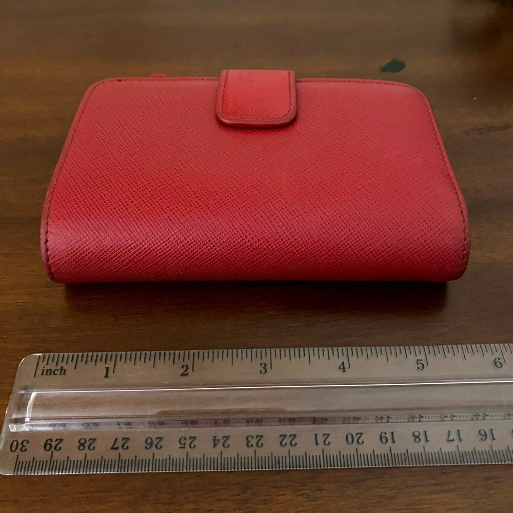 Authentic Prada Red Saffiano Leather Wallet – Luxury Designer Wallet - Picture 10 of 11